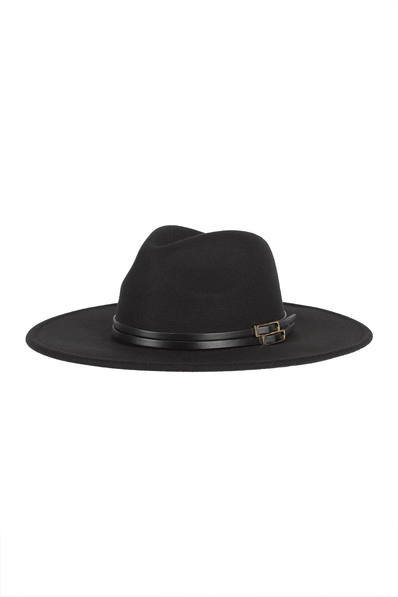 Hat with buckles