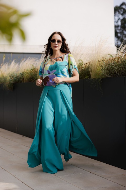 Pantalones con pliegues