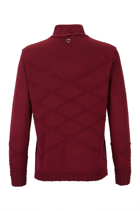 High neck knitted jumper