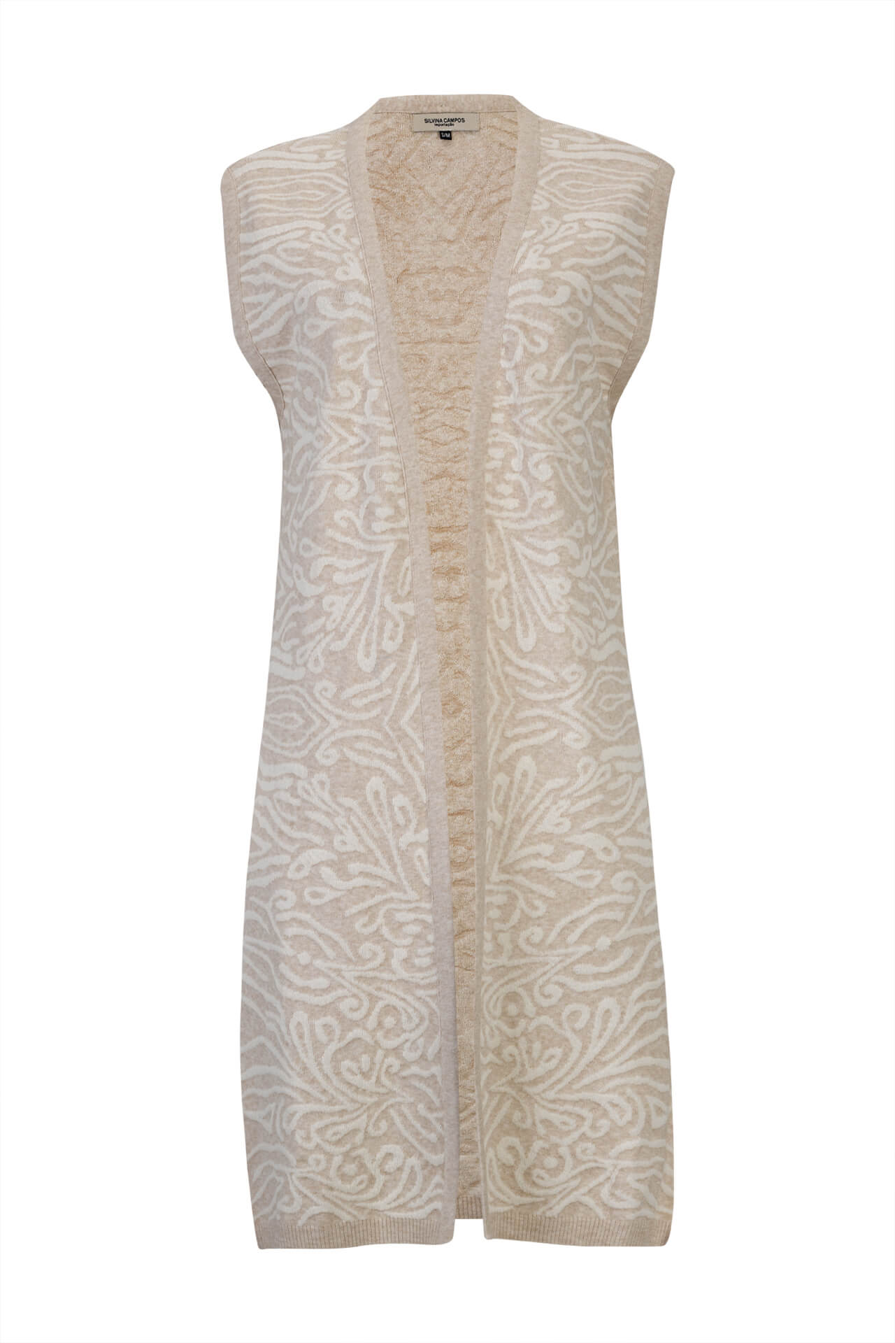 Long knitted waistcoat