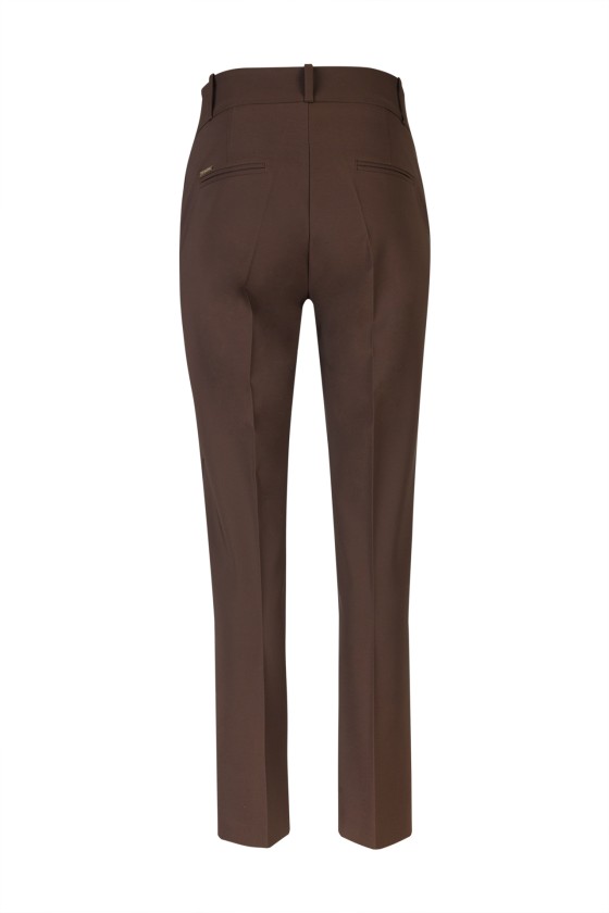 Asymmetrical waistband trousers
