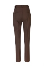 Asymmetrical waistband trousers
