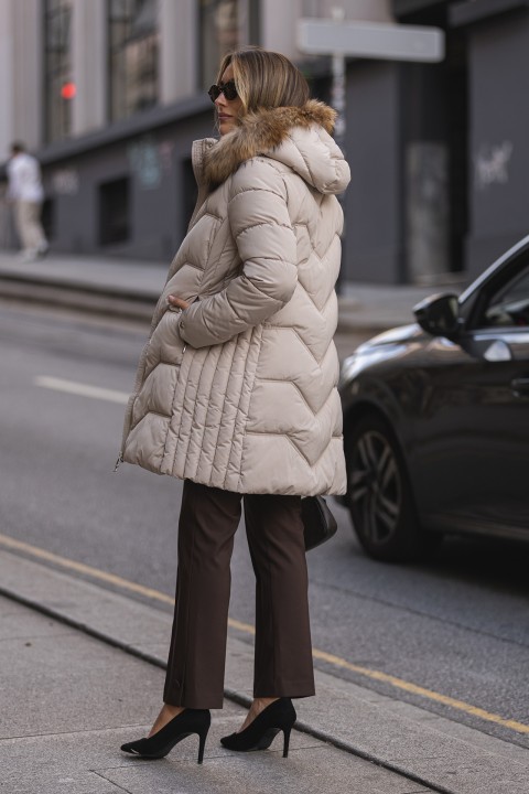 Parka with fur hood  Parka with fur hood