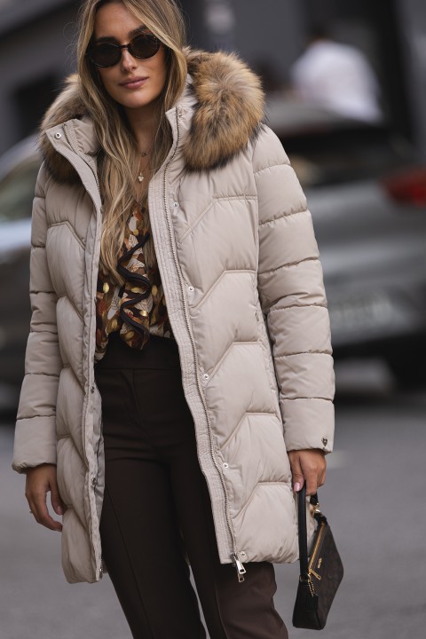 Parka with fur hood  Parka with fur hood