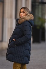 Parka with fur hood