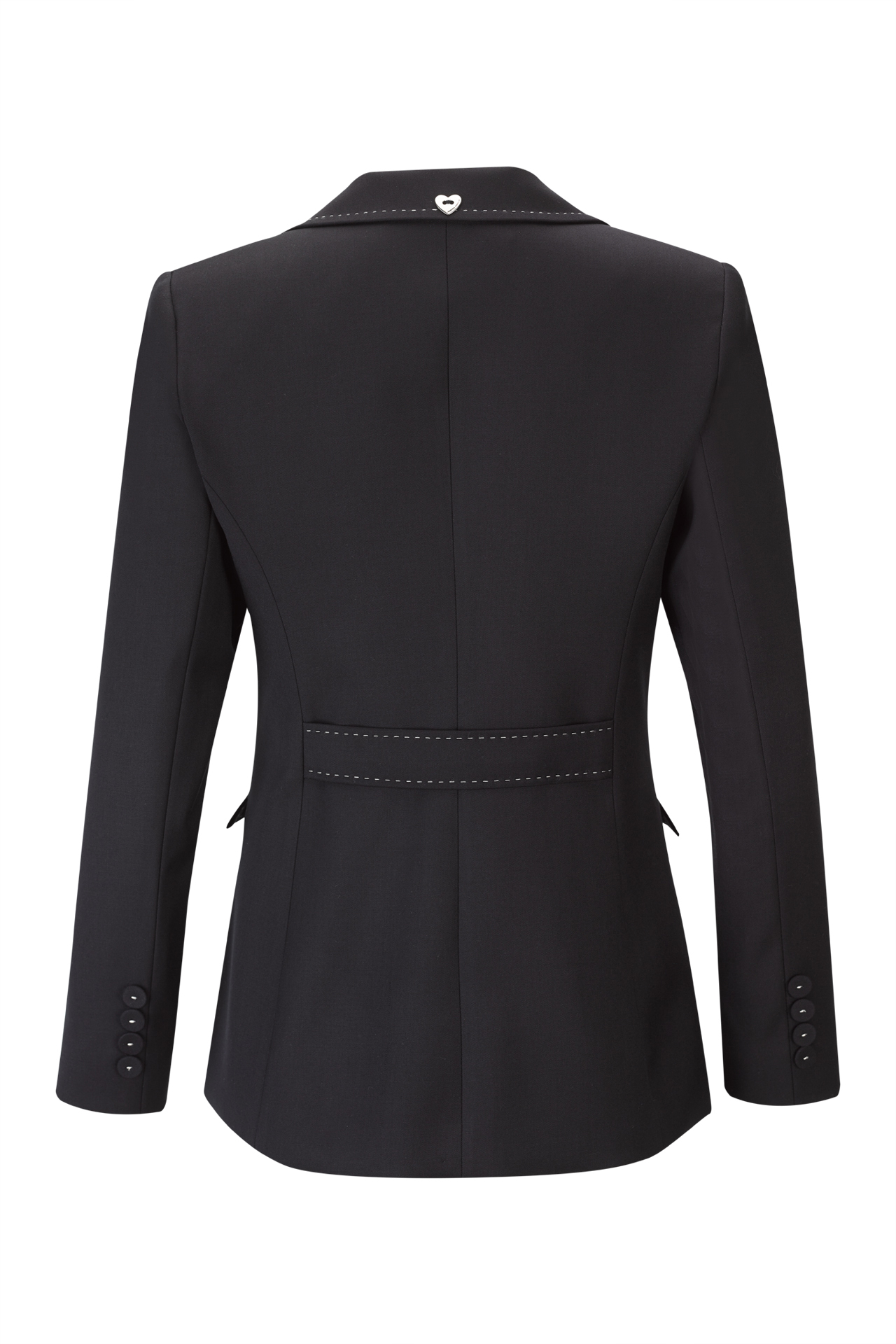 Contrasting topstitching detail blazer