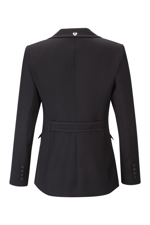 Contrasting topstitching detail blazer