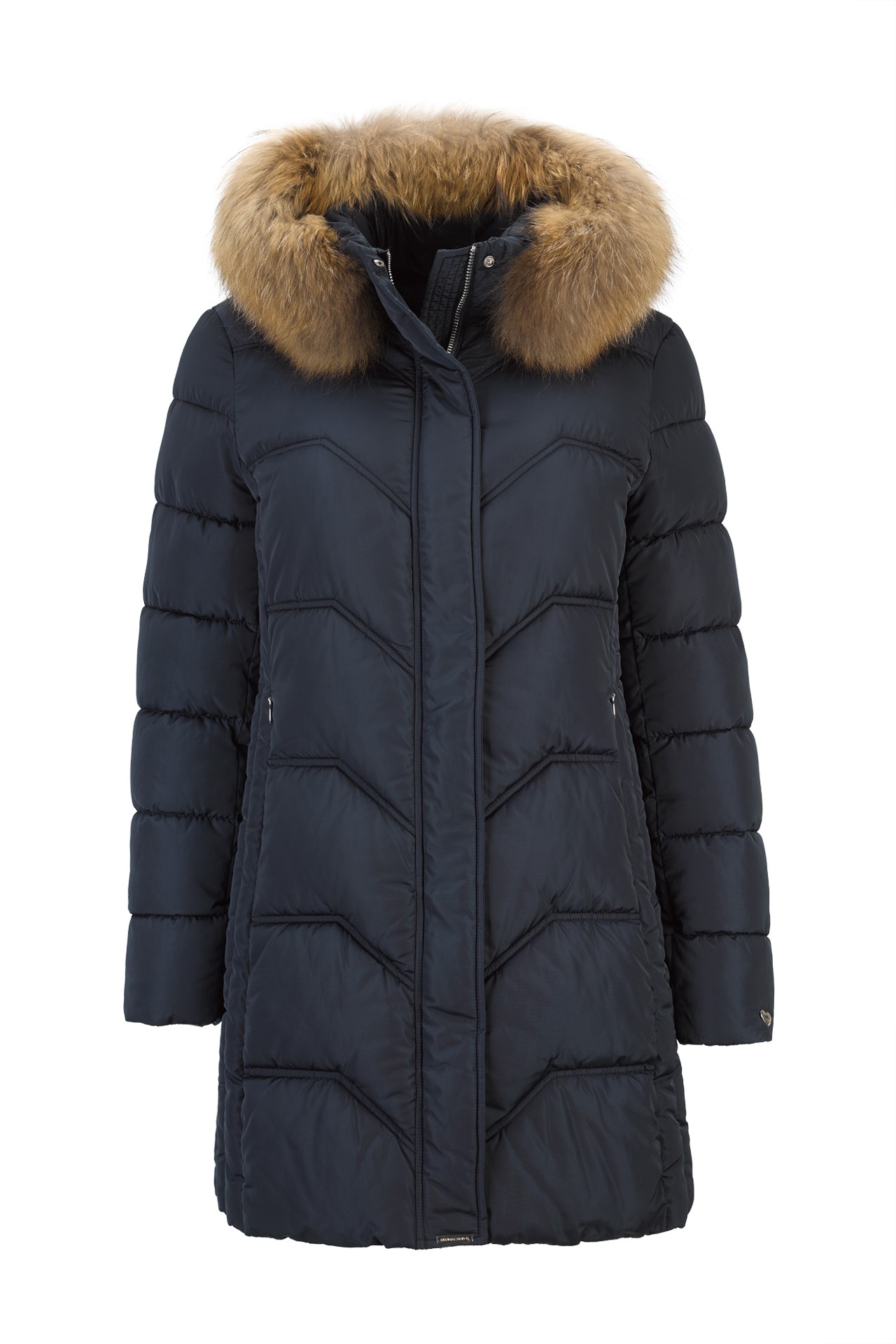 Parka with fur hood