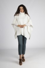 Poncho-style knitted jumper