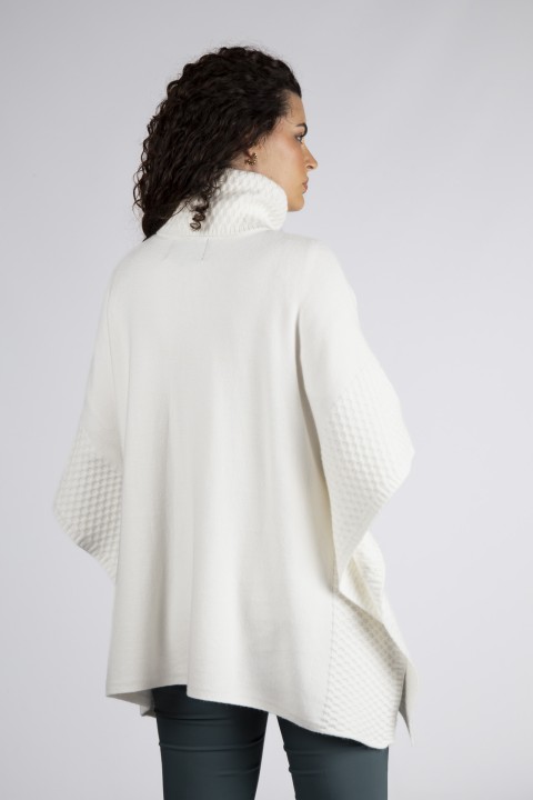 Jersey de punto estilo poncho