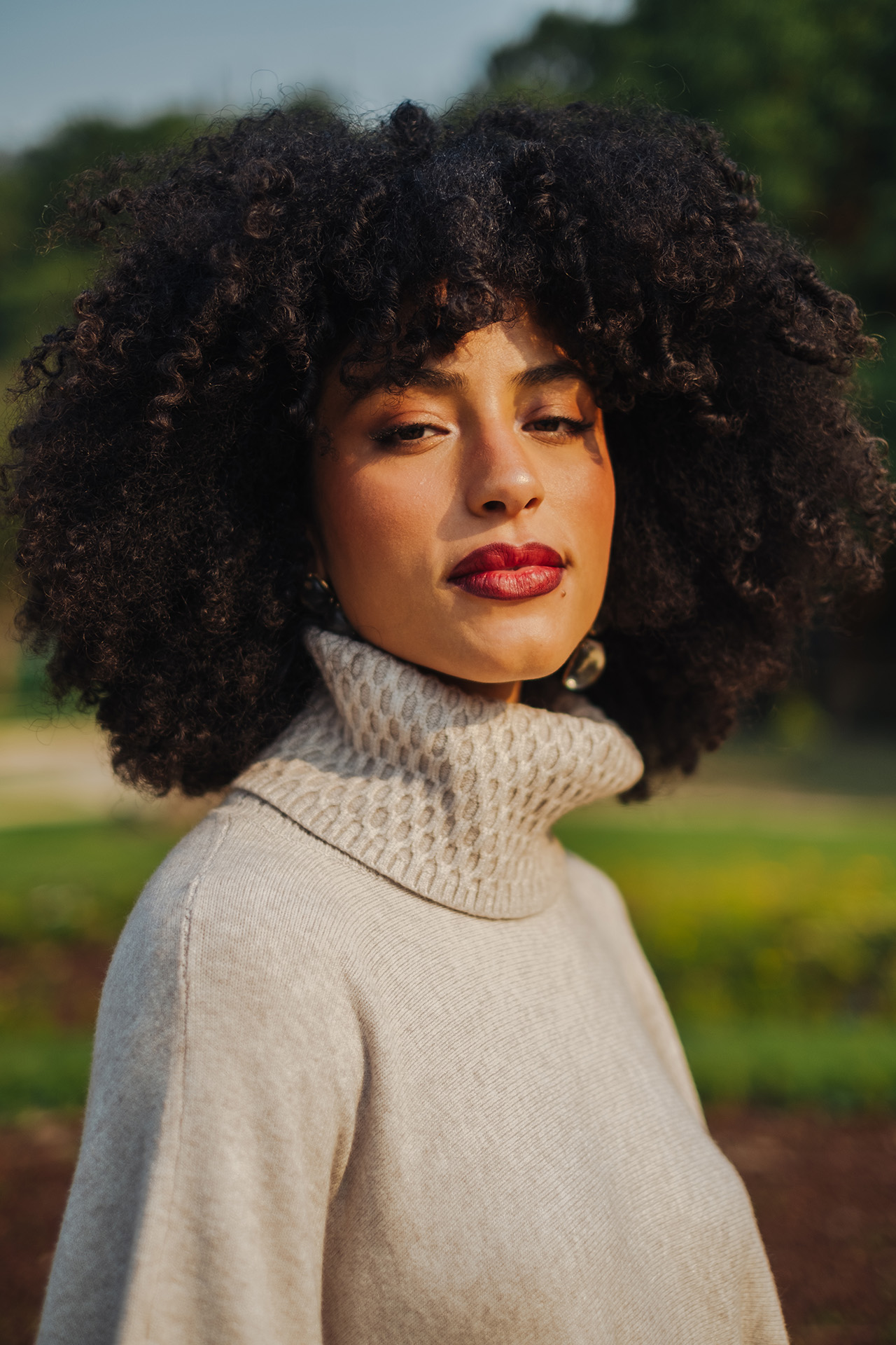 Poncho-style knitted jumper