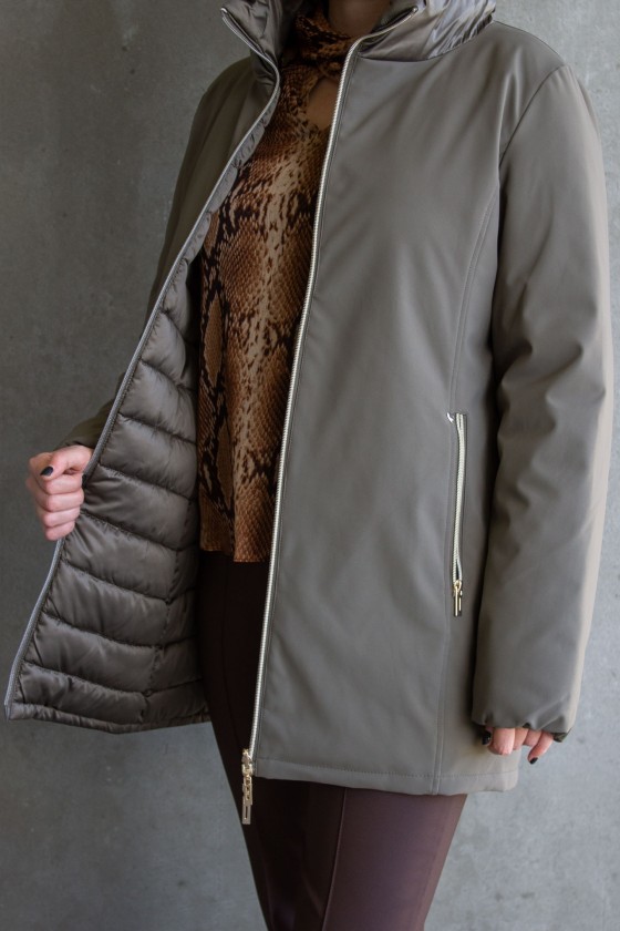 Parka reversvel com capuz