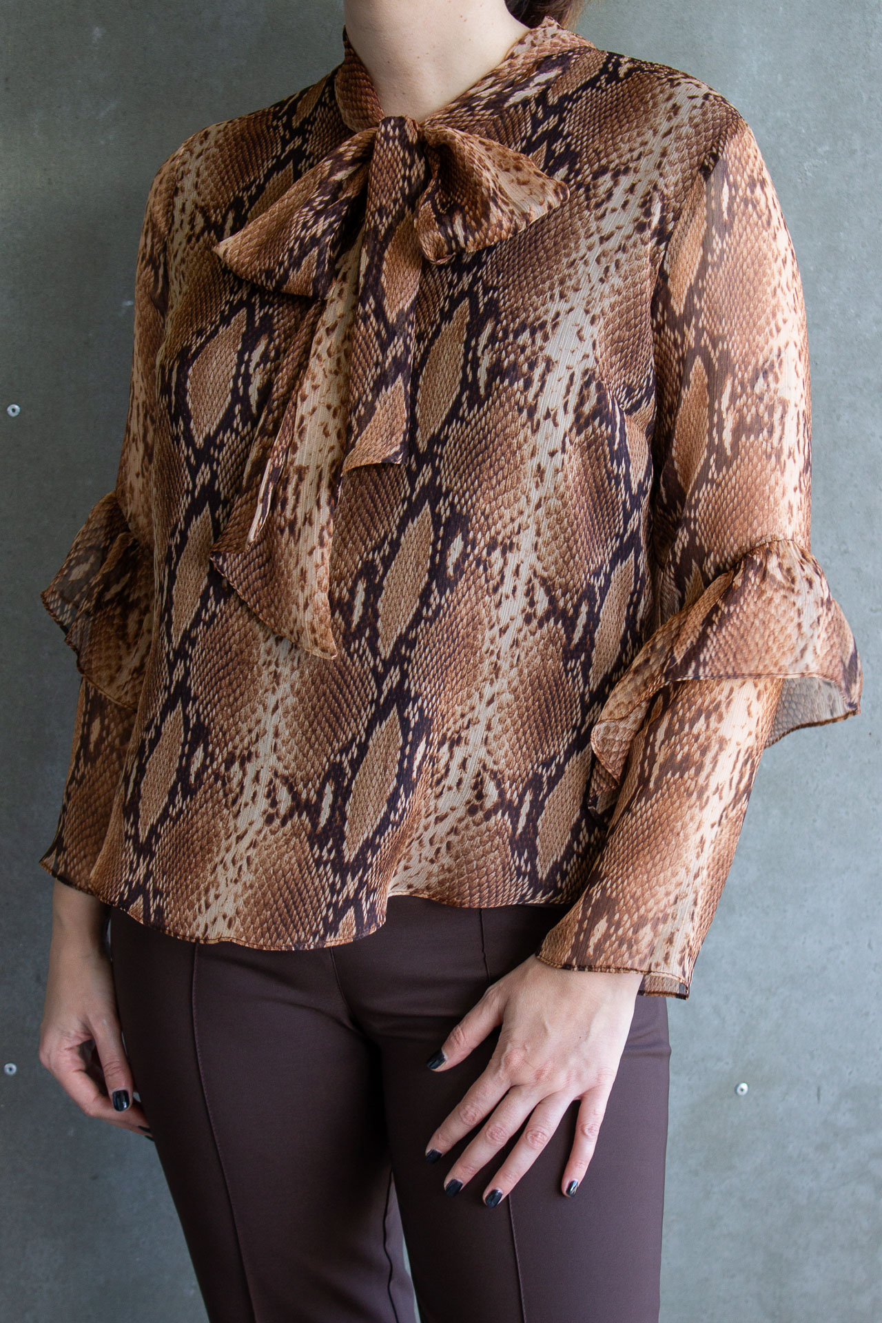 Túnica estampado de serpiente