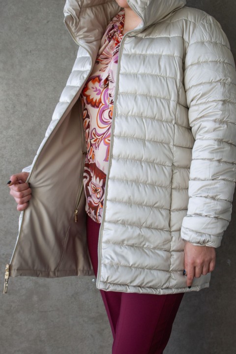 Reversible parka with hood Reversible parka with hood