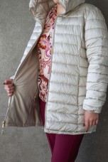 Reversible parka with hood