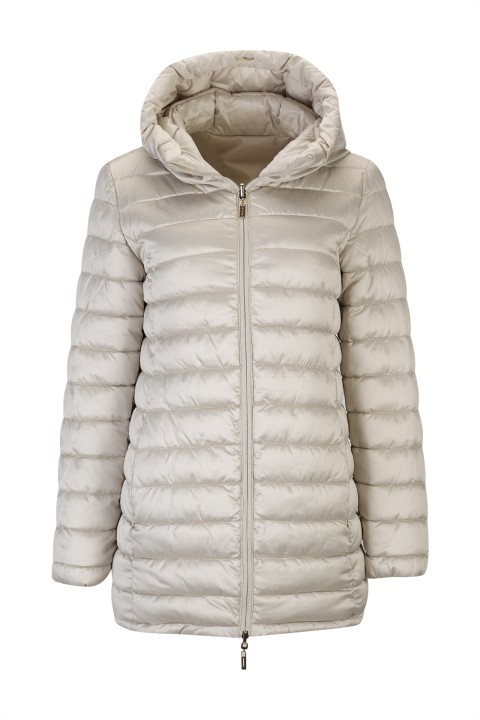 Reversible parka with hood