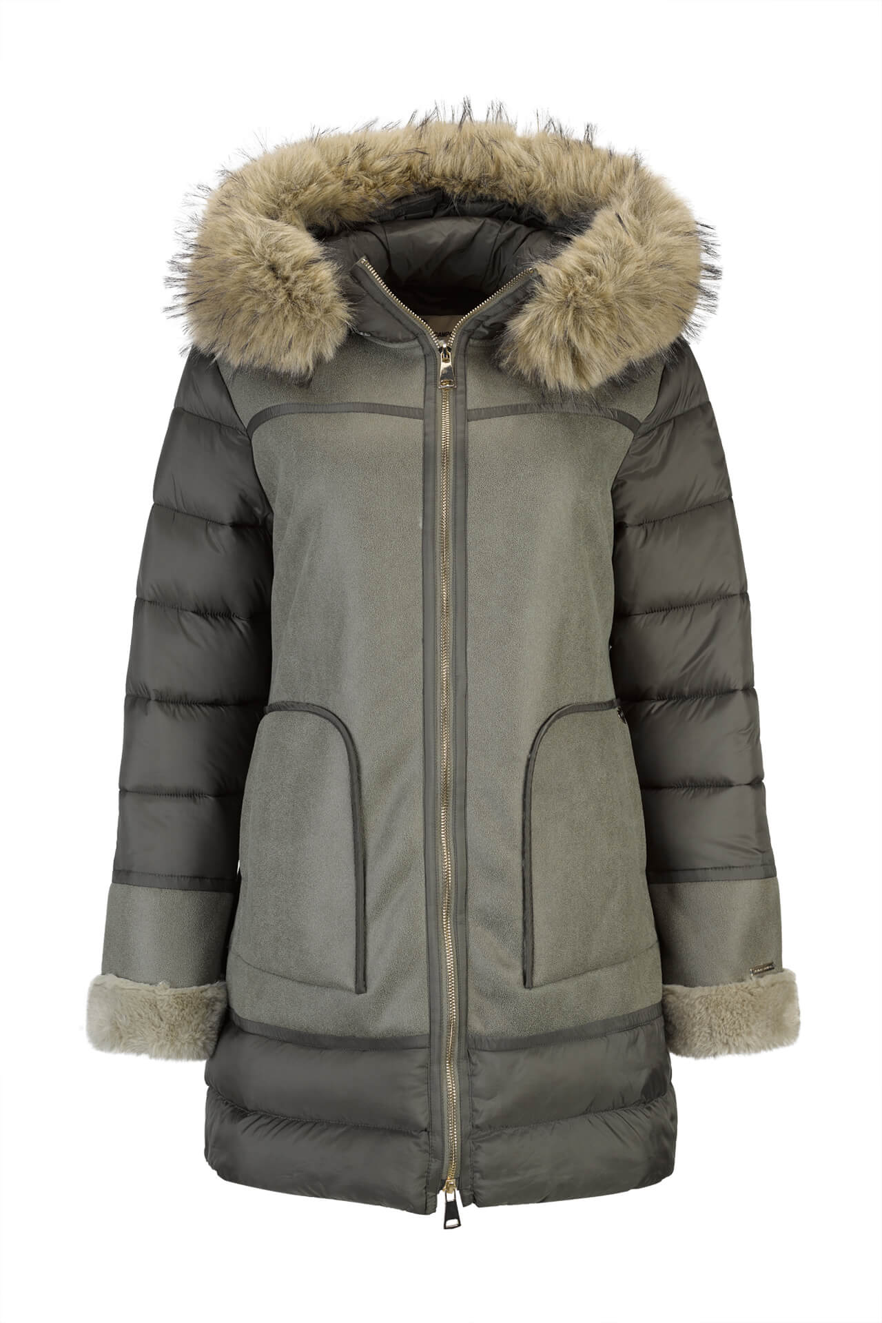 Casaco com mangas acolchoadas