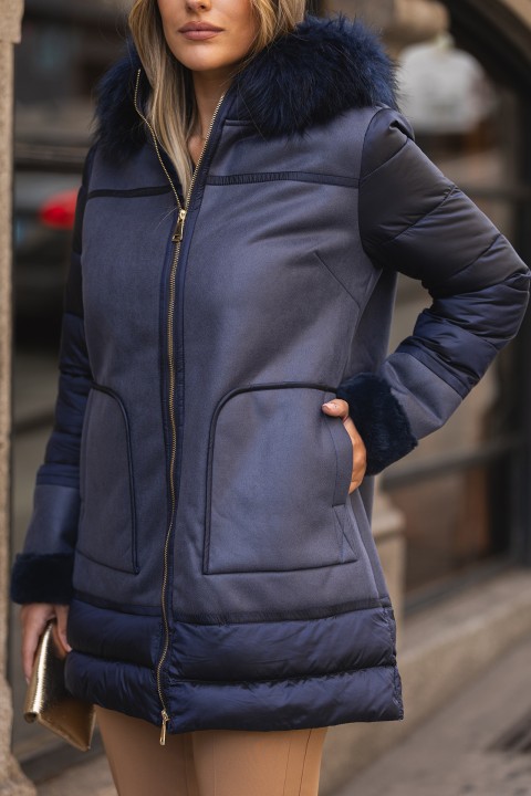 Casaco com mangas acolchoadas