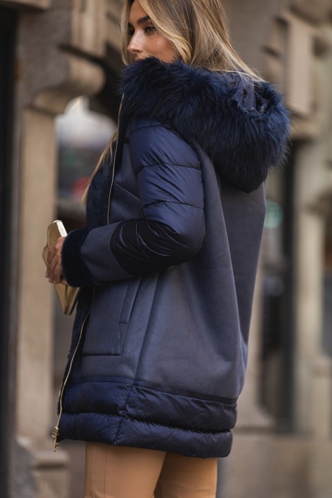 Casaco com mangas acolchoadas