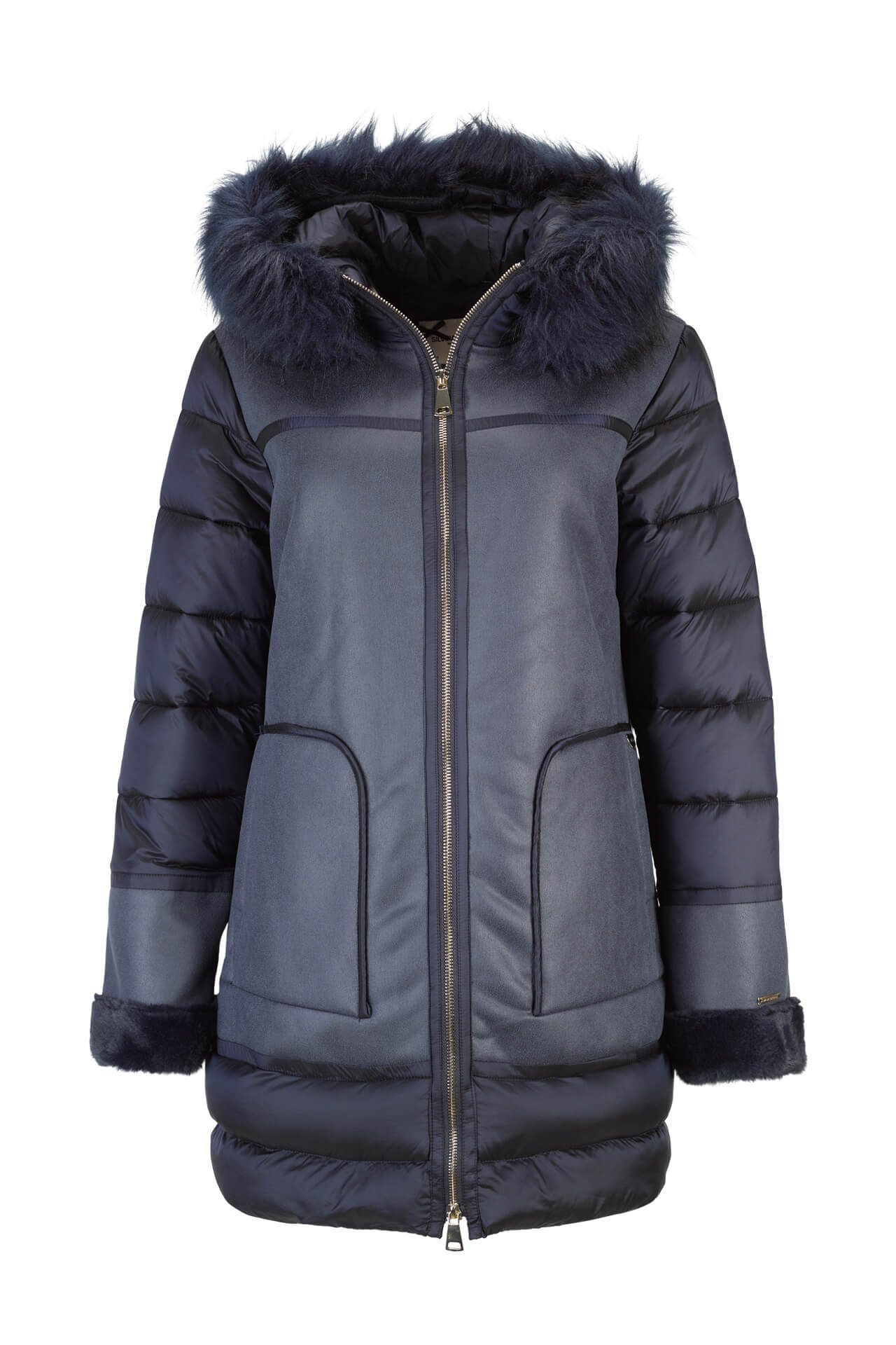 Casaco com mangas acolchoadas