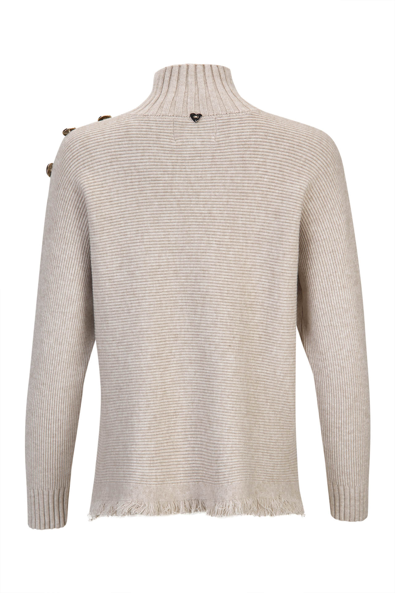 Knitted jumper with fringes