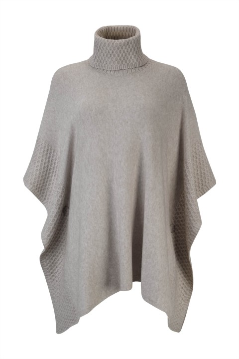 Poncho-style knitted jumper