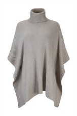 Poncho-style knitted jumper