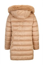 Quilted parka with detachable hood