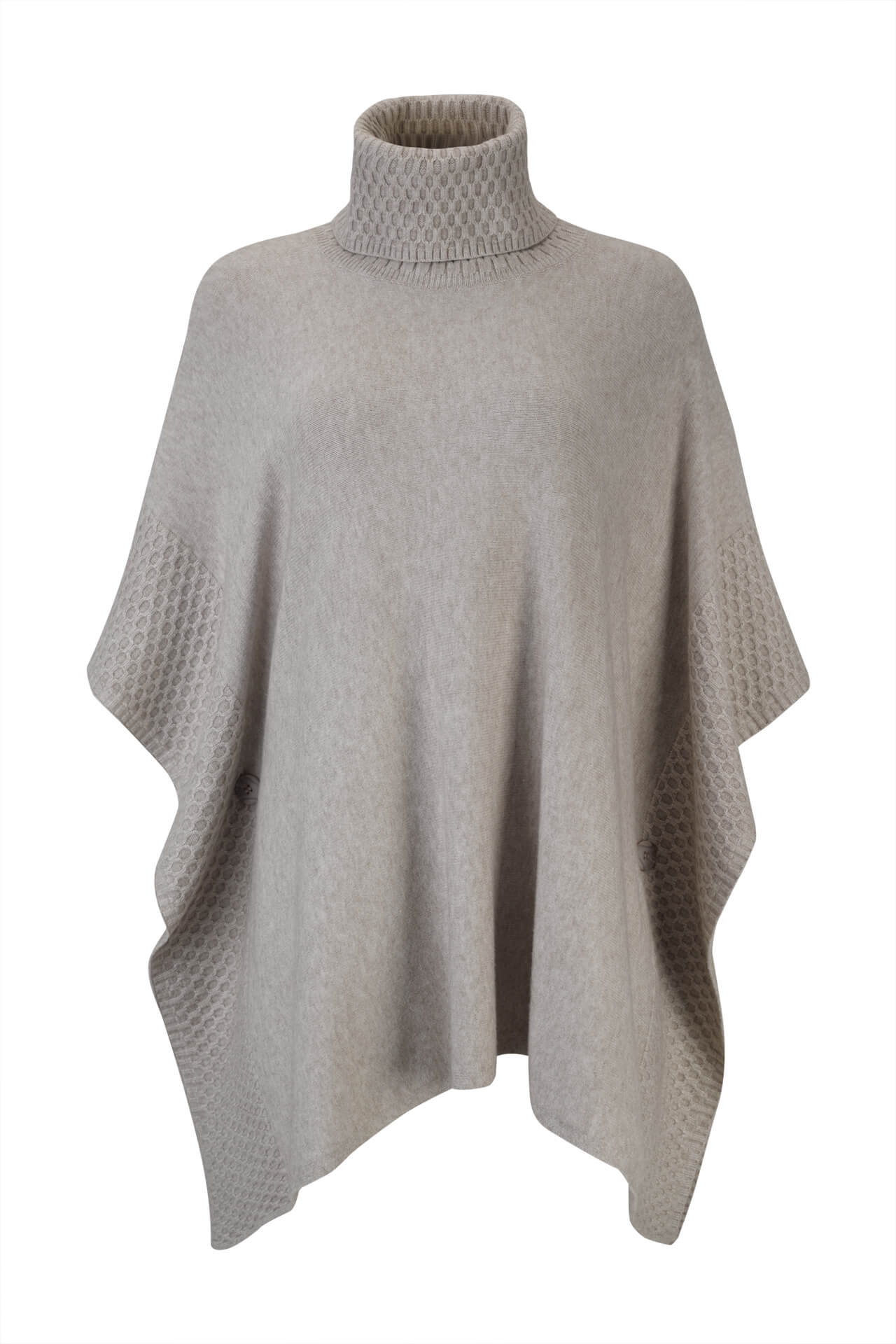 Poncho-style knitted jumper