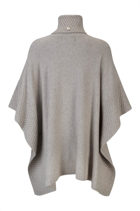 Poncho-style knitted jumper
