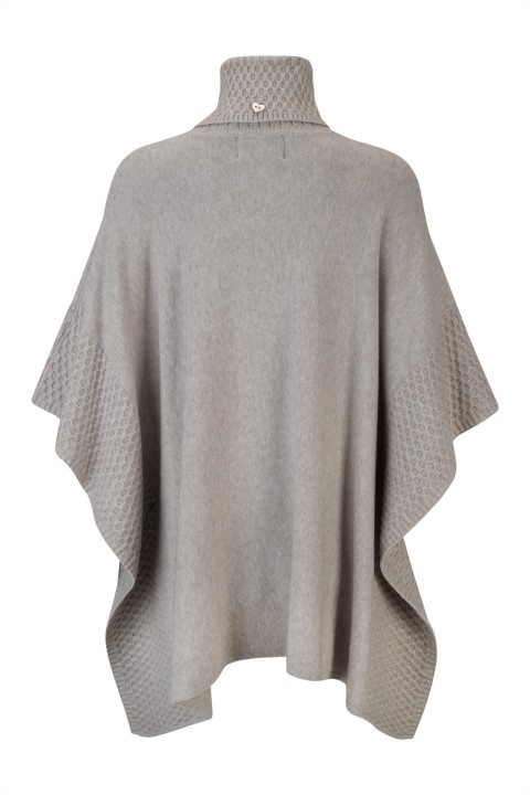 Poncho-style knitted jumper