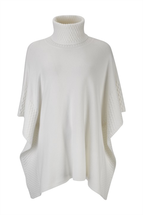 Poncho-style knitted jumper