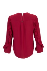 Blouse with ruffled sleeves