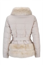 Short parka with fur