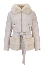 Short parka with fur
