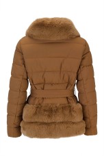 Short parka with fur