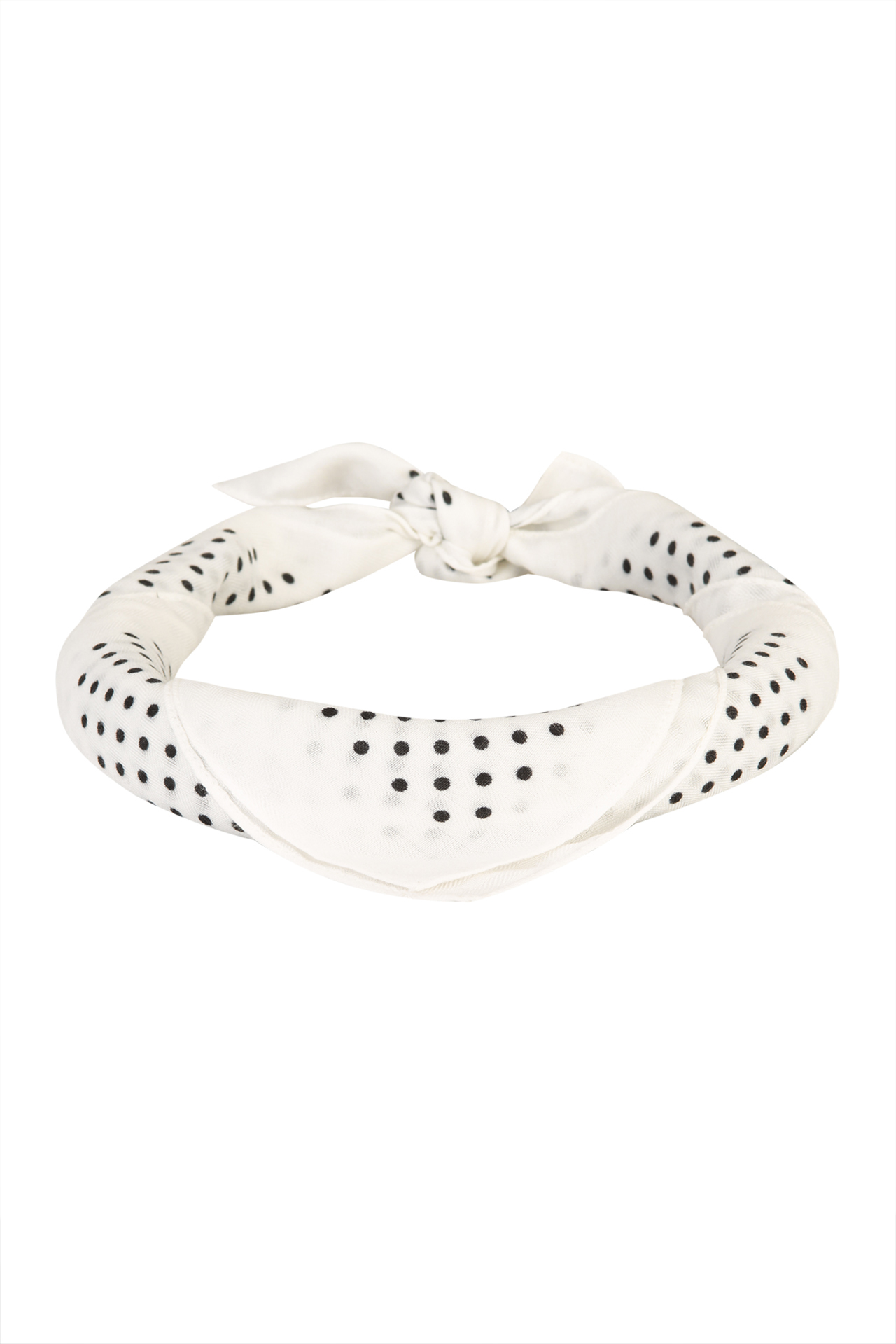 Lenço estampado padrão bolinhas