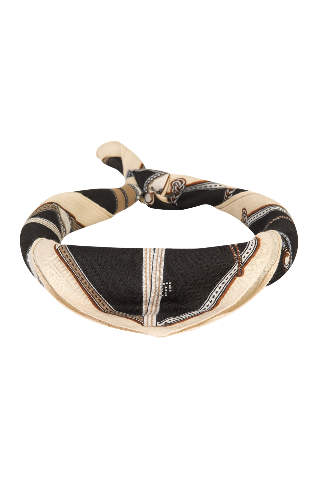 Lenço estampado padrão equestre