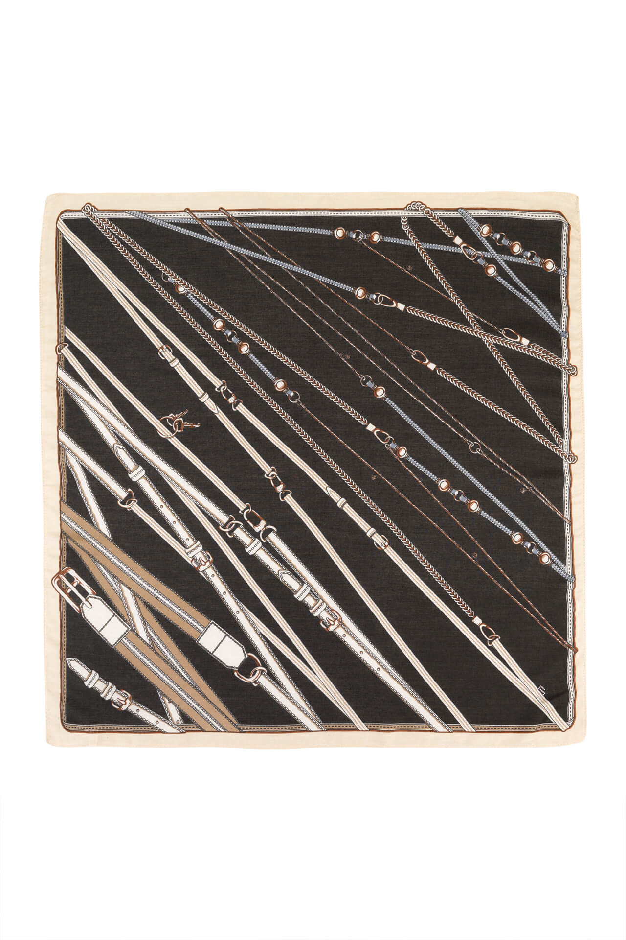 Lenço estampado padrão equestre