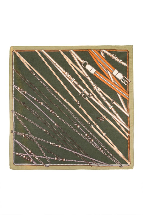 Leno estampado padro equestre