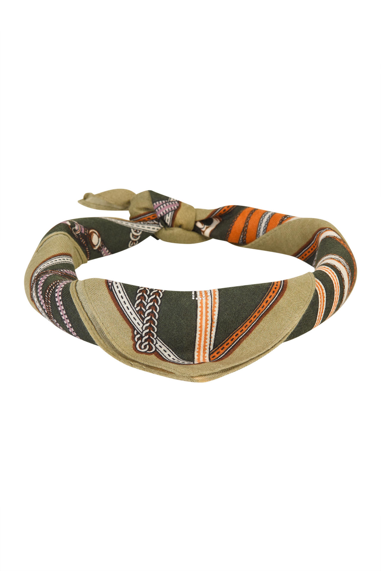 Lenço estampado padrão equestre