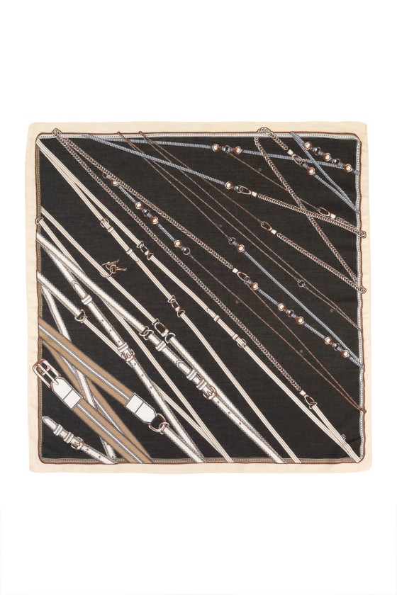 Leno estampado padro equestre