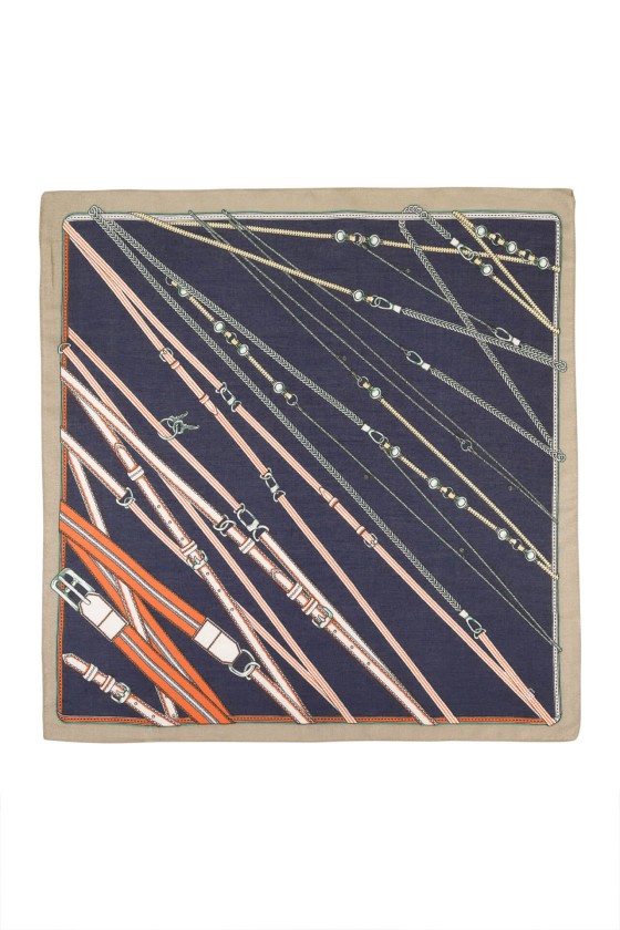 Leno estampado padro equestre