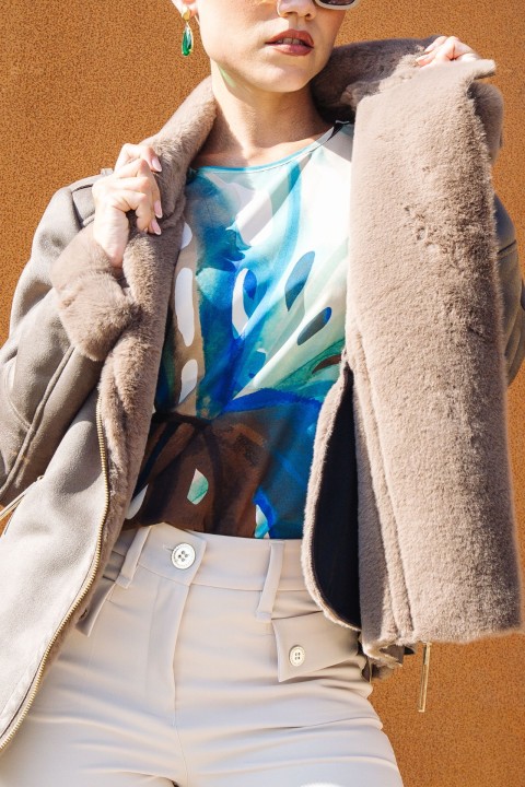 Casaco estilo aviador