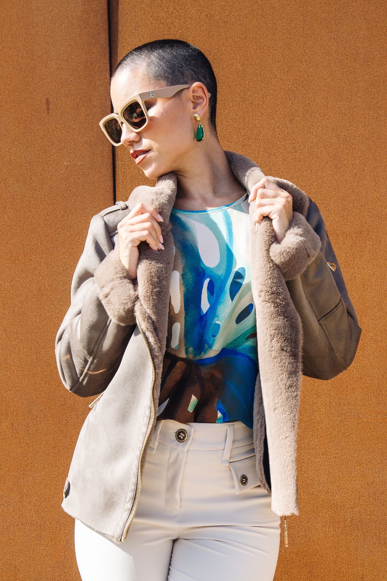 Casaco estilo aviador