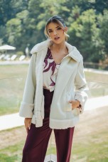 Casaco com detalhes em plo