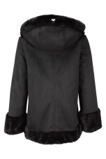 Coat with fur details