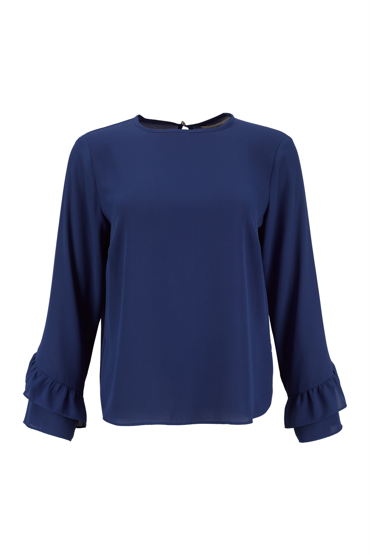 Blouse with ruffled sleeves