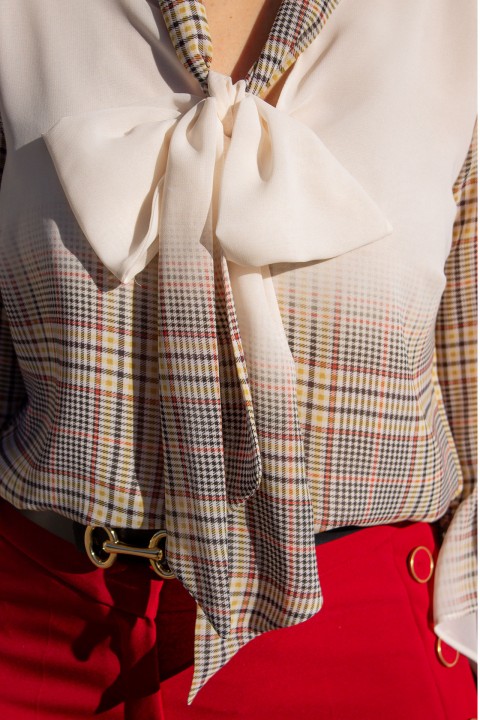 Tnica estampado xadrez