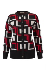 Casaco de malha padrão geométrico